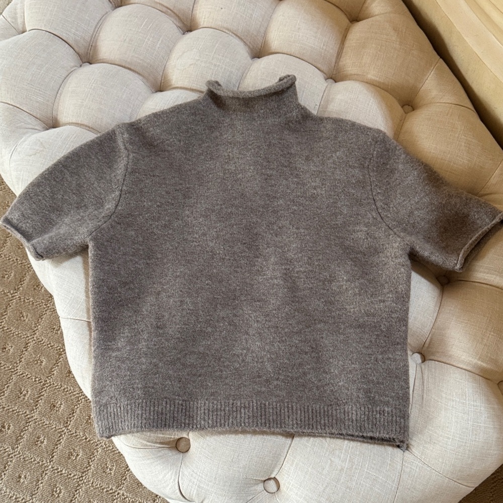 Zara Taupe Women's Turtleneck Sweater